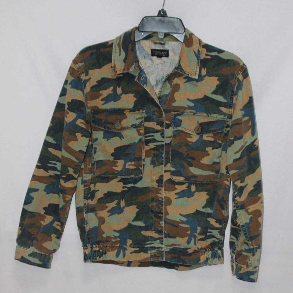 Topshop Camouflage Fatigue Style Jacket - Picture 6 of 14